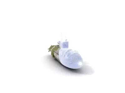 Mossy Submarine model pack Low-poly 3D model