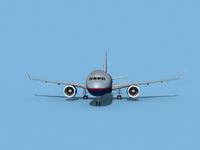 Boeing 767-400 United Airlines 2 3D model
