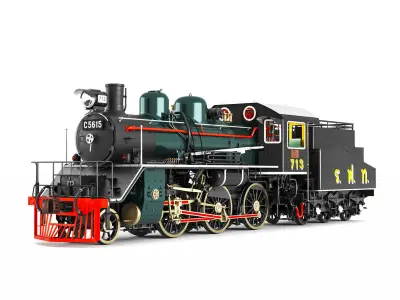 State Railway of Thailand JNR Class C56 Steam Locomotive  3D model