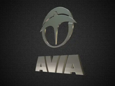 avia logo 3D model by 3dlogoman