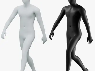  Animated Black and White Male Mannequin 