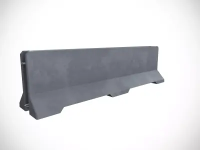 Cement Barrier Low-poly 3D model