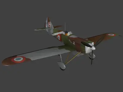 Dewoitine D 510 Free low-poly 3D model