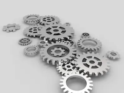 Mechanical gears pack 3d model  3D model