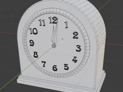 Antique Clock Low-poly 3D model