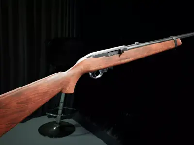 PBR - Ruger 10 22 Carbine Rifle - Game-Ready 3D Asset Low-poly 3D model