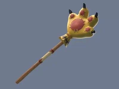 Monster Hunter Pet weapon cat paw hammer world rise capcom game 3D model