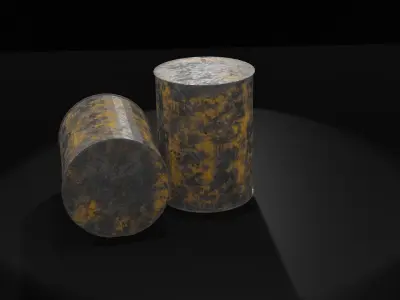 Radioactive Waste barrel Free low-poly 3D model