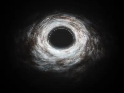  Volumetric Cosmic Black Hole Animated For Blender 