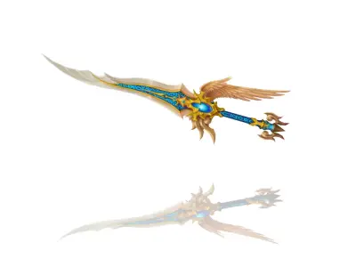 Angel Dagger Low-poly 3D model