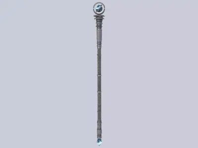 Purity scepter Low-poly 3D model