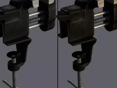 Table vise Low-poly 3D model buy