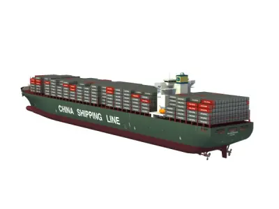 Xin Los Angeles Cargo Ship 3D model