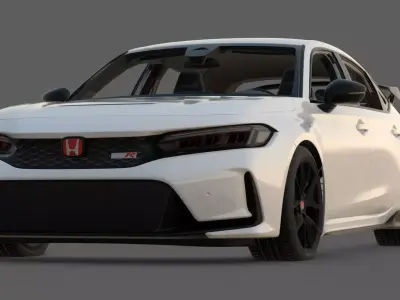 2023 Honda Civic Type R 3D Model  Ultimate Front-Wheel Drive Low-poly 3D model