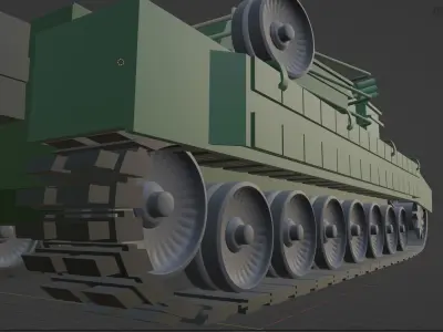 Mid poly M1A1 Abrams Tank 3D Model 3D model