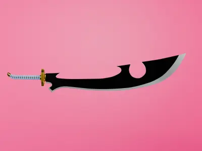 Bleach - Shunsui Kyoraku -Katen Kyokotsu - Shikai Version Low-poly 3D model