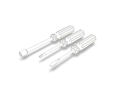 SCREW SCREW KIT MODEL Low-poly 3D model