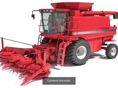 Combine Harvester 3D Models 3D Model Pack