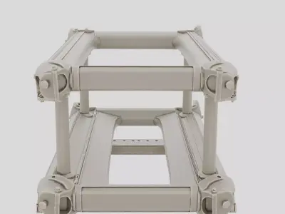 Industrial Factory Equipment Skid Frame for 3D print 3D model