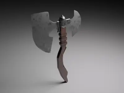 Double Bladed Battle Axe  Free 3D model