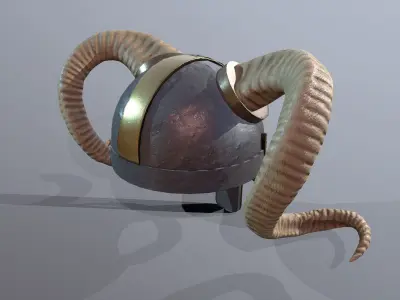 Warrior Halmet Low-poly 3D model