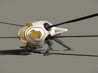 Ornithopter Dune Low-poly 3D model from CGTrader