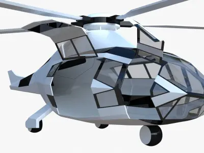 Bell FCX helicopter 3D model
