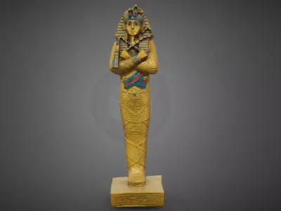 Plastic Egyptian Statue 3D 3D model