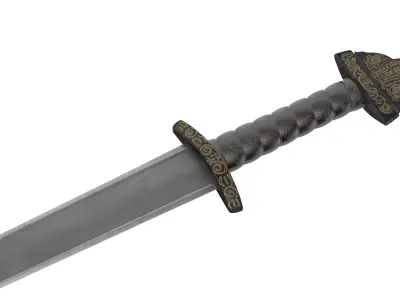 Viking Sword Low-poly 3D model 8