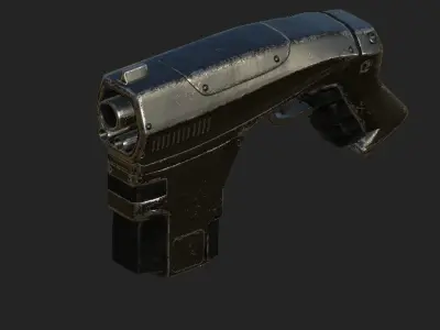 Low Poly Sci-fi Gun Low-poly 3D model