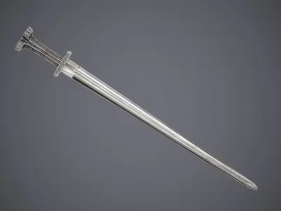 Katzbalger sword Low-poly 3D model