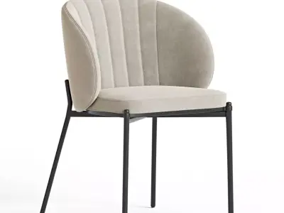 Shell Back Dining Chair 3D model