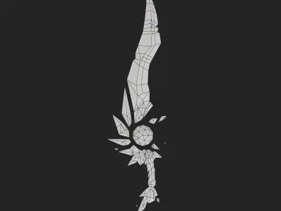 Crystal Sword Low-poly 3D model buy
