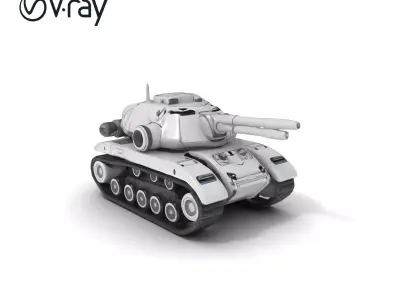Futuristic Armored Tank Model Pack Low-poly 3D model