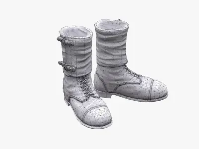 British soldier boots WW2 Low-poly 3D model