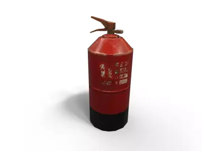 Old fire extinguisher Low-poly 3D model