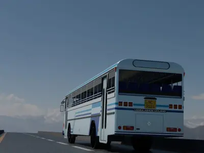 Ashok Leyland Viking Bus 3D model with interior  3D model purchase