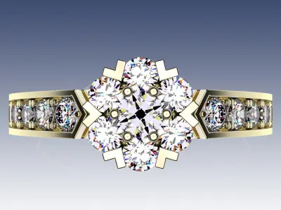 Ring Fleurette 3D print model