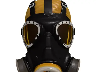 Realistic Industrial Gas Mask 3D Model 3D model