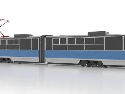 Tatra KT4tYU Low Low-poly 3D model