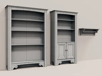 ancient shelves 3D model