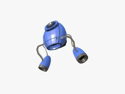 Jetpack Low Poly I03 - SciFi Character Design Low-poly 3D model