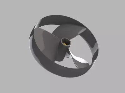 Ducted Ring Propeller 3D model