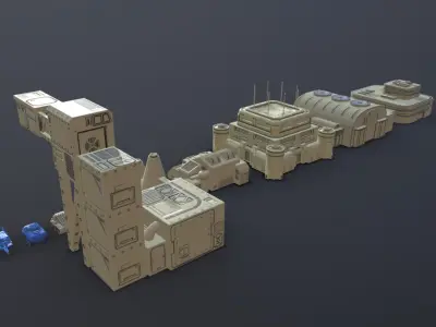 Military pack Low-poly 3D model purchase