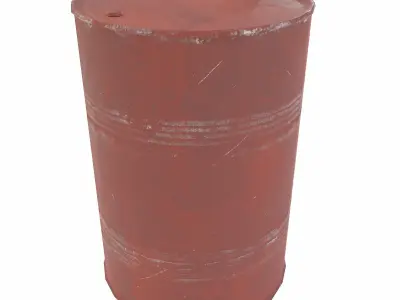 Oil drum lowpoly 3d model Free low-poly 3D model