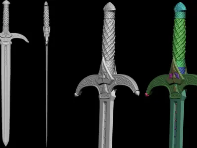 Fantasy Sword 3D model purchase