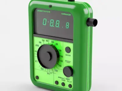 Retro SciFi Green Electronic Device 3D model