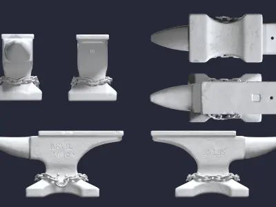 Anvil Low-poly 3D model purchase
