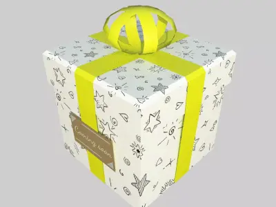 Gift Box Free low-poly 3D model purchase