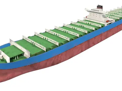 Cargo ship Low-poly AP Low-poly 3D model